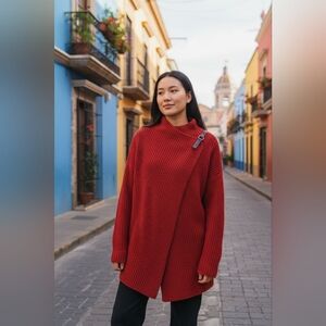 Ellen Tracy Pullover/Wrap Cardigan